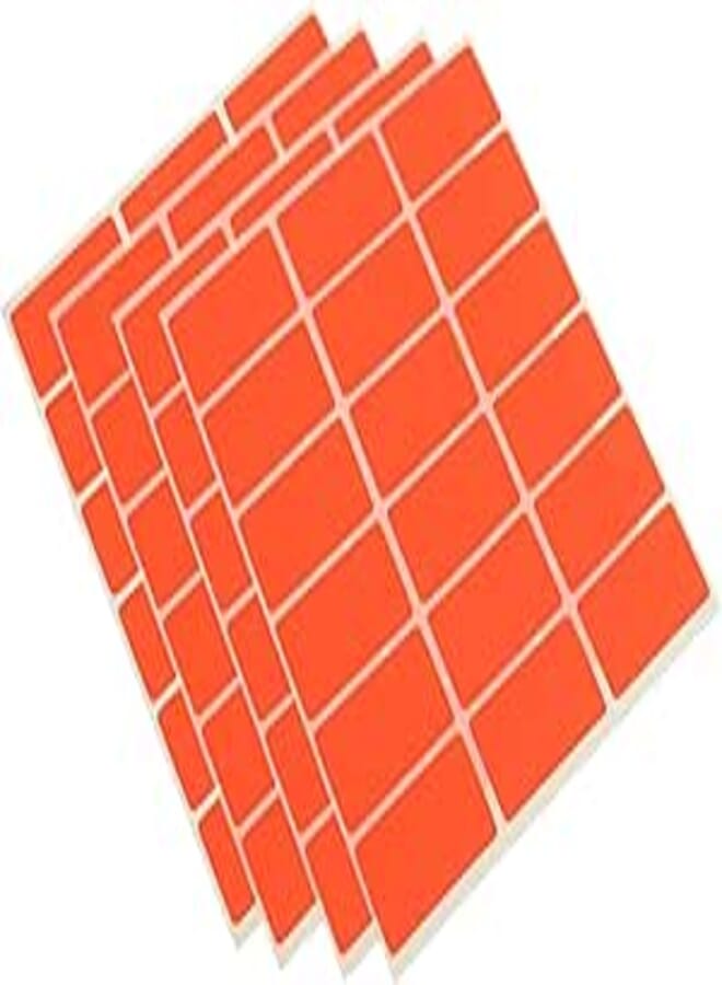 Al-Manar High-Impact Medium Adhesive Label Sticker, 25x45 mm With Premium Material Suitable For Home, School And Office - Red Fluorescent